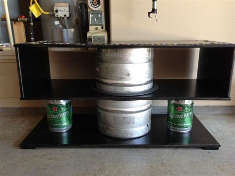 Beer keg tv stand! Perfect for the of age college student...ha!! Jarred loved it!!! Beer Keg ...