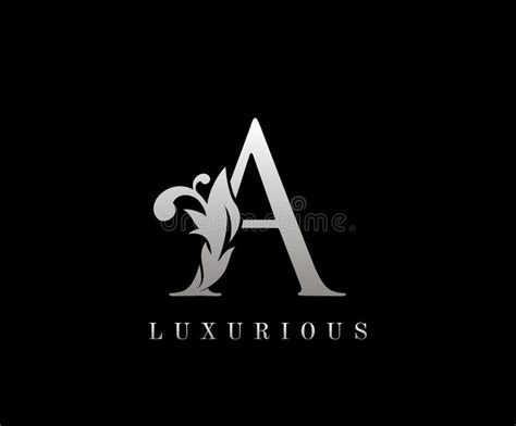 Silver Luxury Letter a . Graceful Royal Style Stock Vector ...