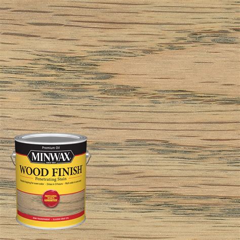 Minwax Wood Finish Satin Classic Gray Oil-based Interior Stain (Actual Net Contents: 128-fl oz ...