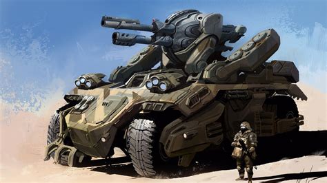 Wallpaper : vehicle, war, artwork, soldier, tank, science fiction, concept art, military, army ...