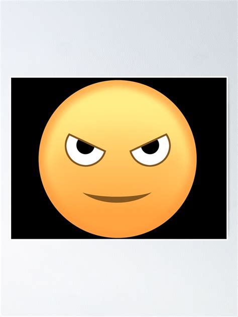 "Mischievous Emoji" Poster for Sale by WaywardThunder | Redbubble