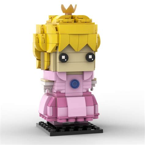 Custom Lego Princess Peach Mario Bros MOC Brickheadz Instructions