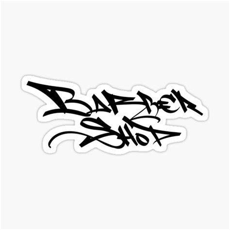 "GRAFFITI BARBER SHOP" Sticker by Establish-Art | Redbubble