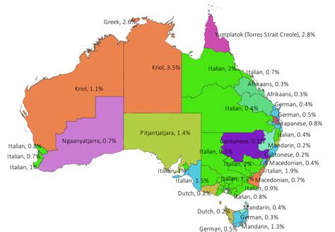 Second languages in Australian electorates