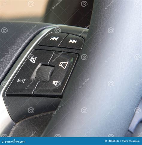 Car Steering Wheel Multi Function Buttons Stock Image - Image of buttons, function: 140556437