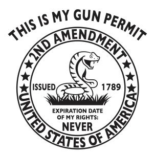 US 2nd Amendment Gun Permit Svg | 2nd Amendment Logo Png Vector