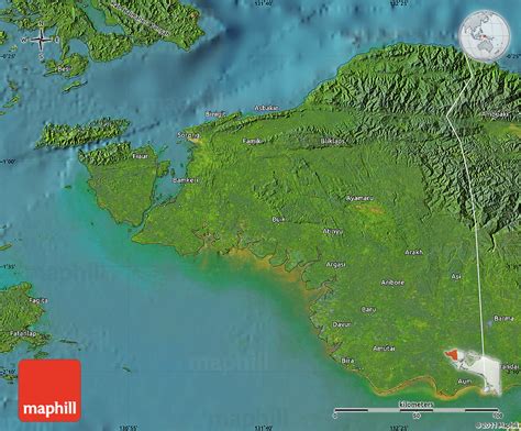 Satellite Map of Kab. Sorong