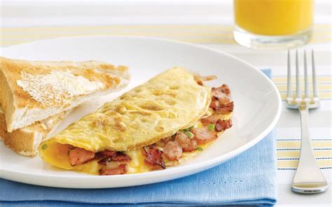 Bacon and Cheese Omelette Recipe Ginger Recipes, Lemon Recipes, Vegan Recipes Easy, Pork Recipes ...