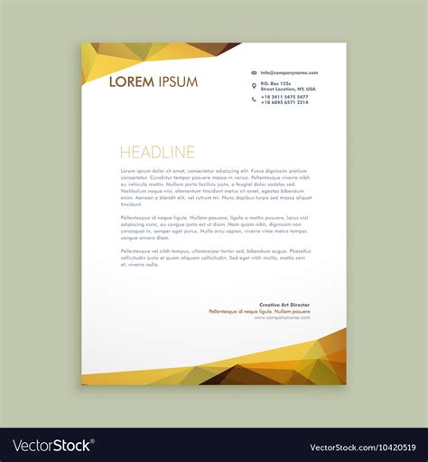 Corporate modern letterhead design Royalty Free Vector Image