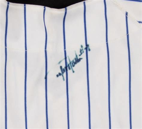 Chicago Cubs Hall of Famers & Stars Jersey Signed by (42) with Ernie ...