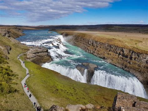 Viewpoint on the Gullfoss waterfall in 2021 | Gullfoss waterfall, Iceland waterfalls, Iceland travel