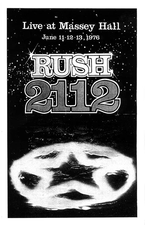 Rush: 2112 Tour - Live at Massey Hall Concert Program