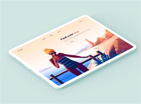 Free Isometric view ipad Mockup by Arun Kumar on Dribbble