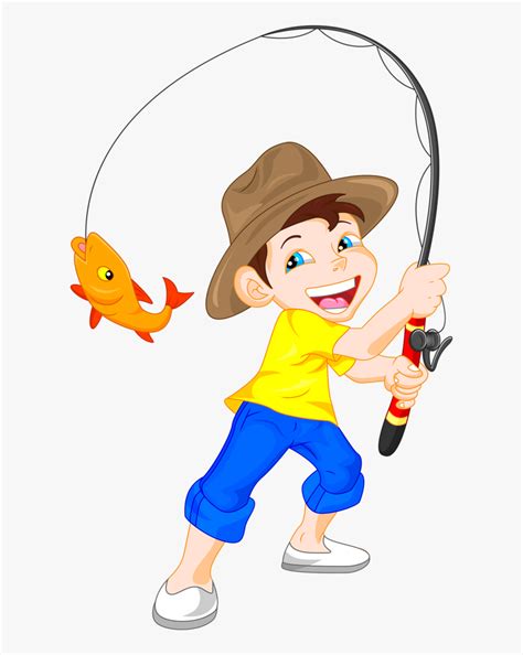 Fishing Clipart Little Boy - Fishing Clipart Png, Transparent Png - kindpng