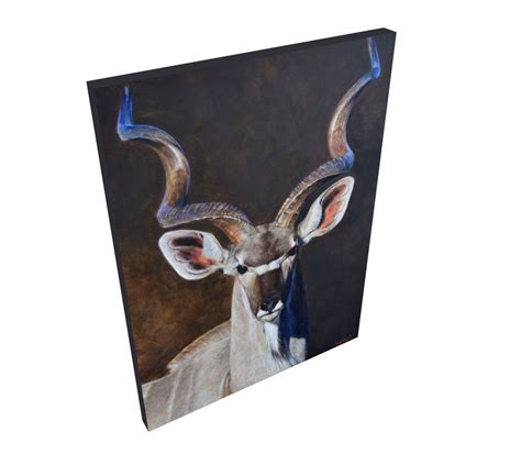 Greater kudu limited edition african kudu contemporary wildlife art giclee print tropical jungle ...