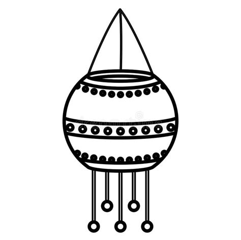 Diwali Lamp Clipart Black And White