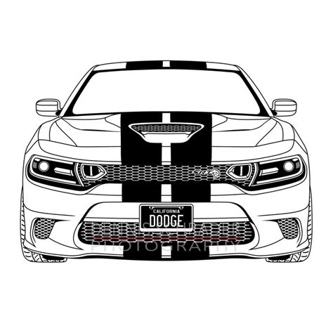 Car svg eps png jpg New Dodge Charger svg Illustration Car | Etsy