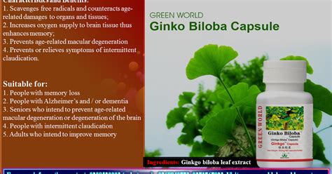 Green World Health Products: 12 Benefits of Ginkgo Biloba (Plus Side Effects & Dosage)