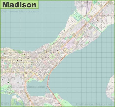 Madison downtown map - Ontheworldmap.com