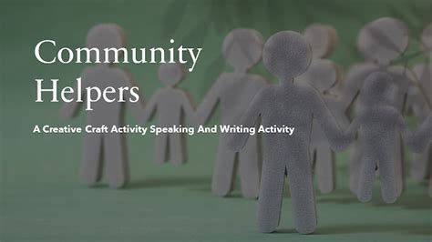 Professions and Services - Community Helpers Craft Writing and Speaking Collage Activity