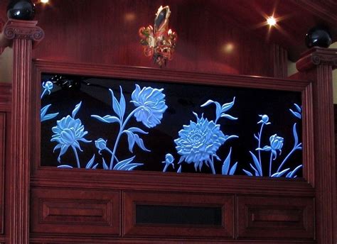 Handmade Illuminated Carved / Etched Glass - Wall Unit by Permanent Reflections | CustomMade.com