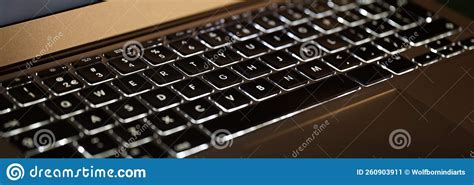 Illuminated keyboard stock image. Image of design, notebook - 260903911