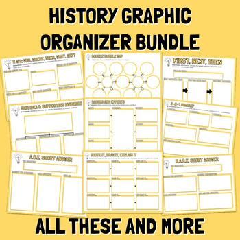 GRAPHIC ORGANIZERS FOR HISTORY BUNDLE - printable and digital | TPT