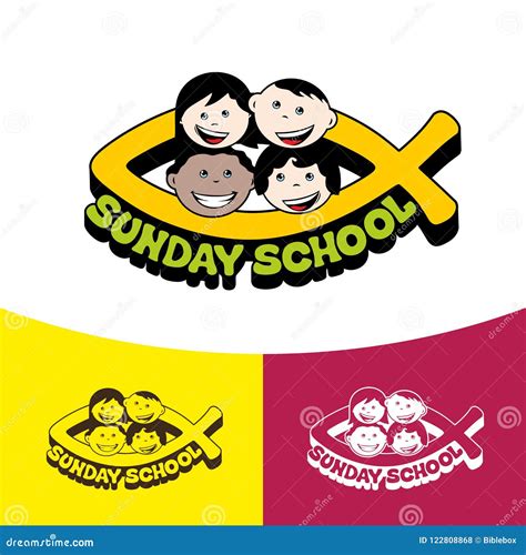 Logo Sunday School. Christian Symbols Stock Vector - Illustration of ...