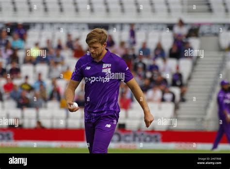 Leeds, England, 24 July 2021. David Willey bowling for Northern ...