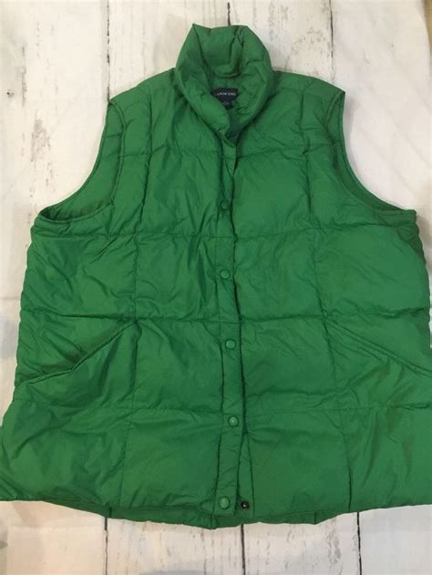 Lands' End Down Puffer Vest Women's 2X 20-22W Mint Green | eBay | Womens puffer vest, Puffer ...