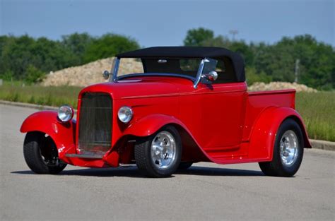 1932, Ford, Pickup, Roadster, Street, Rod, Hot, Streetrod, Hotrod, Red ...