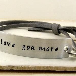 Love You More Bracelet Hand Stamped Bracelet Personalized - Etsy