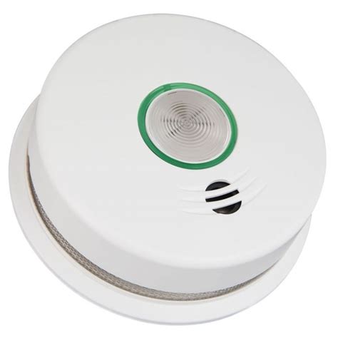 Wire-Free Interconnect 10-Year Battery Smoke Alarm w/ Egress Light ...