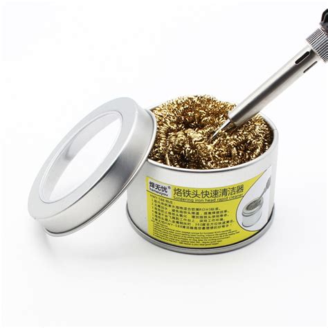 Bowake Soldering Iron Tip Cleaner With Brass Wire Sponge No Water Needed - Walmart.com - Walmart.com