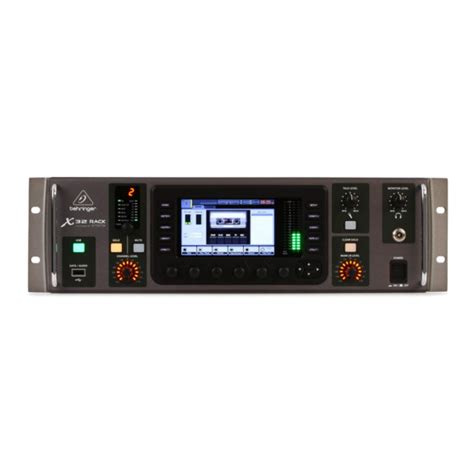 BEHRINGER X32 RACK CONNECTIONS & OVERVIEW MANUAL Pdf Download | ManualsLib