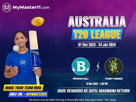 Sydney Thunder vs Brisbane Heat: Mymaster11 Prediction, Pitch Report ...