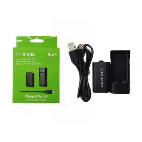 2 x 2800mAh Rechargeable Batteries Pack + Charging Battery Station Dock + USB Charger Cable for ...