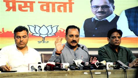 New Delhi : Delhi BJP President Virendra Sachdeva addresses a press ...