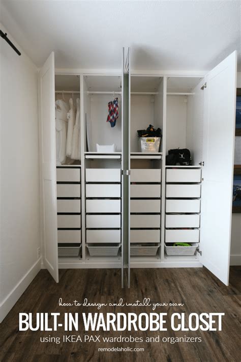 Remodelaholic | IKEA PAX: Built-In Wardrobe Closet in a Shared Girls' Room