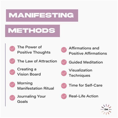 10 Manifesting Methods - Dear Media