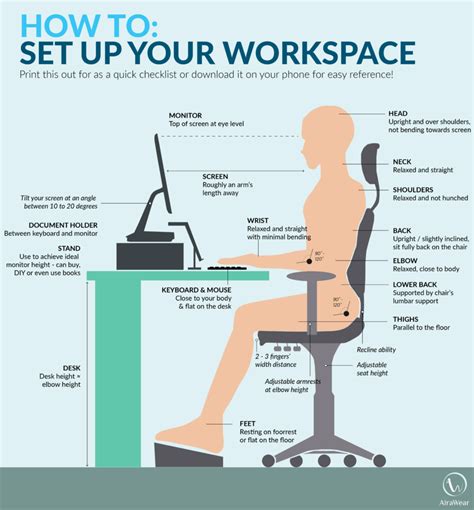 Ergonomic Workstation Diagram