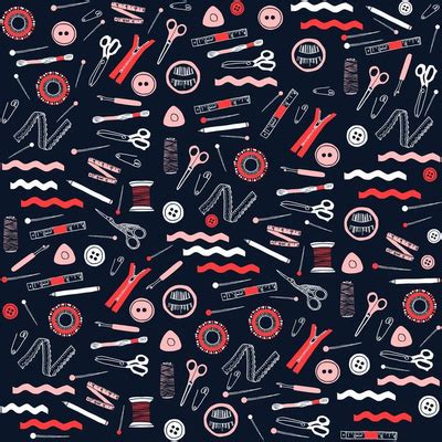 Sewing Theme Fabric, Wallpaper and Home Decor | Spoonflower