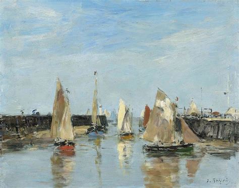 "Trouville, les jetées, marée haute" (c.1883-1887) By Eugène Boudin ...