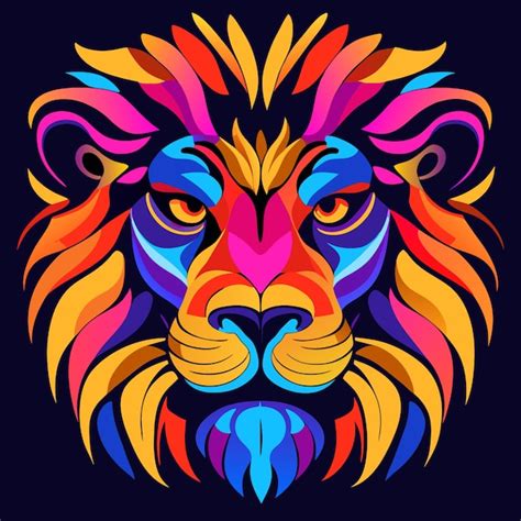 Premium Vector | Lion icon in flat design