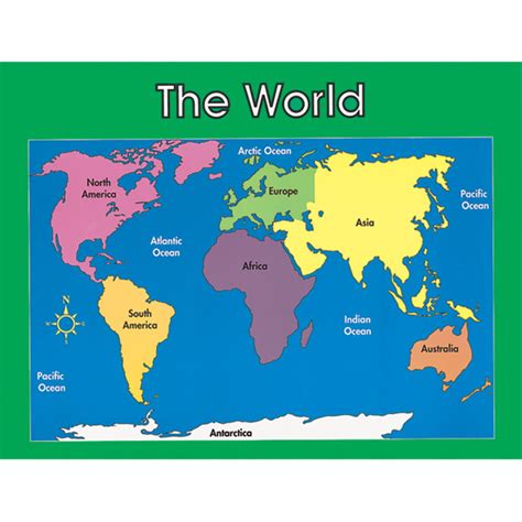 (6 Ea) Chartlet World Map 17 X 22 - Walmart.com - Walmart.com