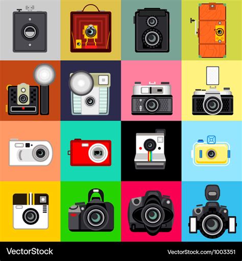 History of camera Royalty Free Vector Image - VectorStock