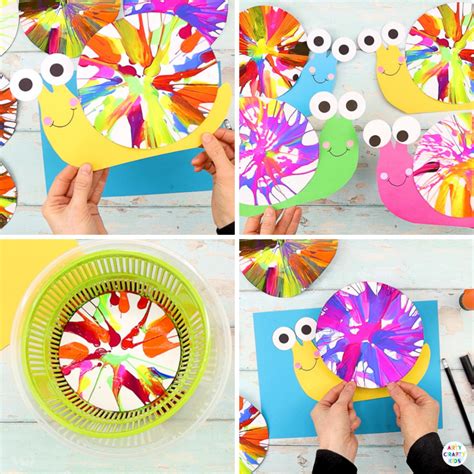 Spin Art Snails - Arty Crafty Kids