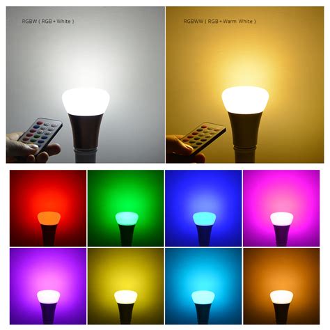 Dimmable LED light 110V 220V 10W E27 RGBW LED lamp RGBWW LED bulb 85-265V Night Light + IR ...