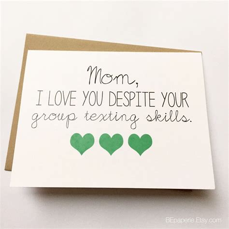 Funny Mom Card Mother's Day Card Mom Birthday Card