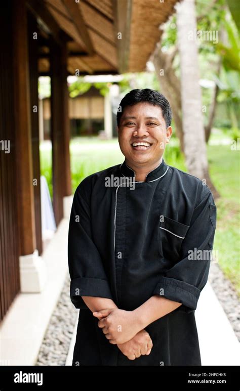 An Indonesian Chef at Kayumanis Gangsa, Hotel in Sanur, Bali, Indonesia ...